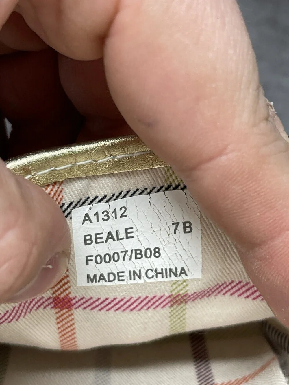 COACH Beale Slip On Shoes Womens Size 7 Gold Monogram Logo Sneakers